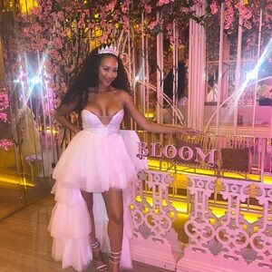 Fashion Nova Strapless Pink Dress
